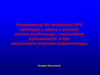 Konsekwencje dla działalności DPS wynikające z ustawy o ochronie