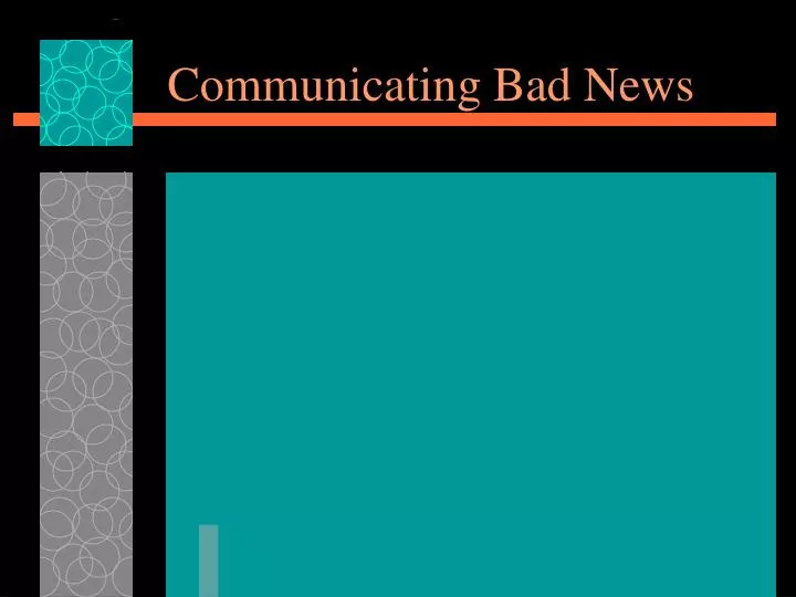 communicating bad news