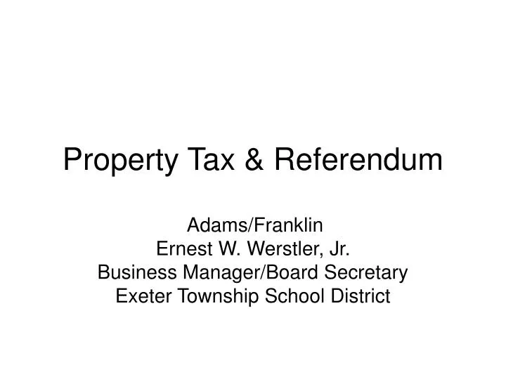 property tax referendum