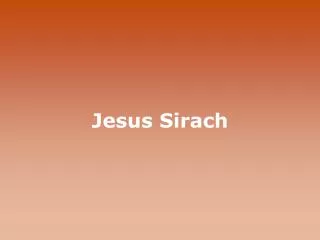 jesus sirach