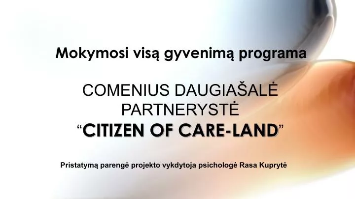 comenius daugia al partneryst citizen of care land