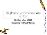 Beslenme ve Performansa Etkisi - slide 1