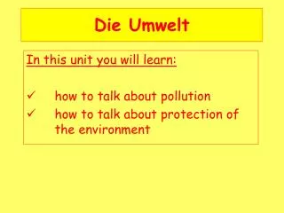 die umwelt