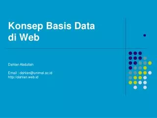 konsep basis data di web