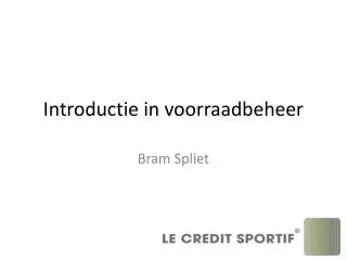 introductie in voorraadbeheer
