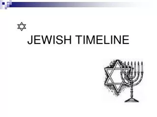 JEWISH TIMELINE