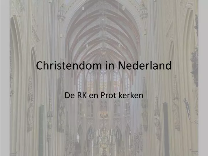 christendom in nederland