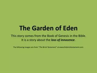 The Garden of Eden