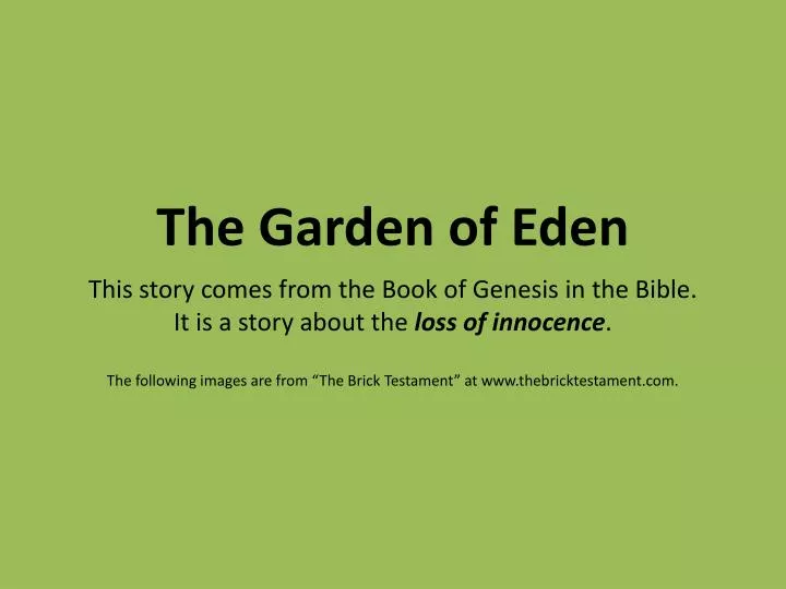 the garden of eden