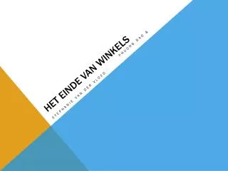 het einde van winkels