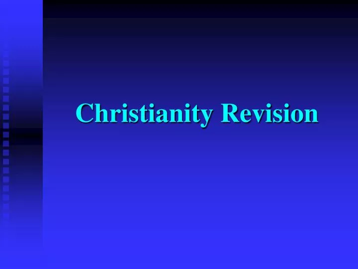 christianity revision
