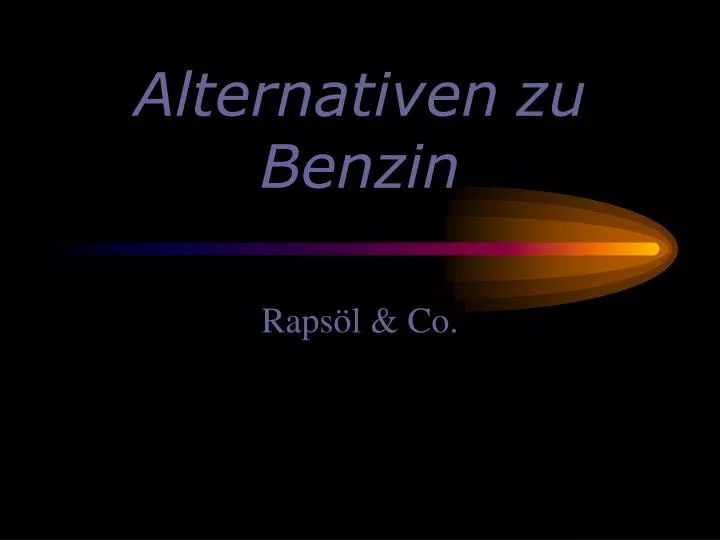 alternativen zu benzin