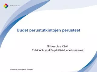 uudet perustutkintojen perusteet