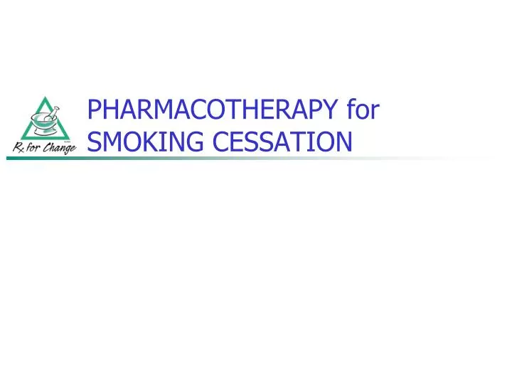 pharmacotherapy for smoking cessation