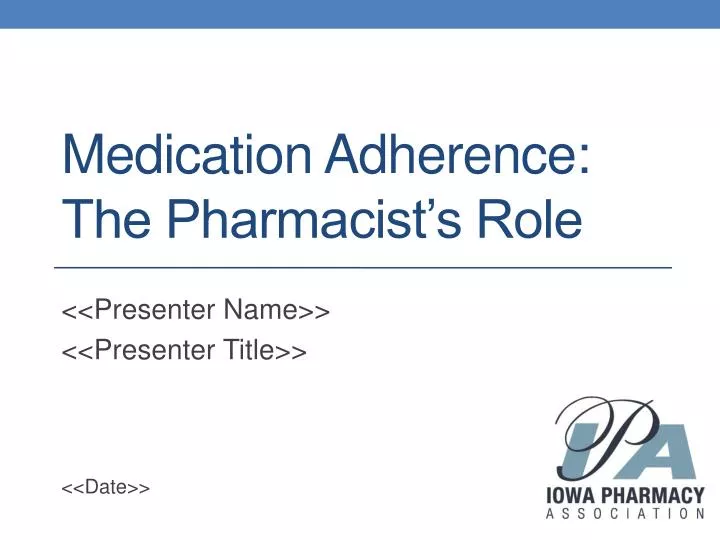 medication adherence the pharmacist s role
