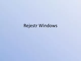 rejestr windows