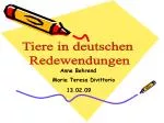 Tiere in deutschen Redewendungen - slide 1