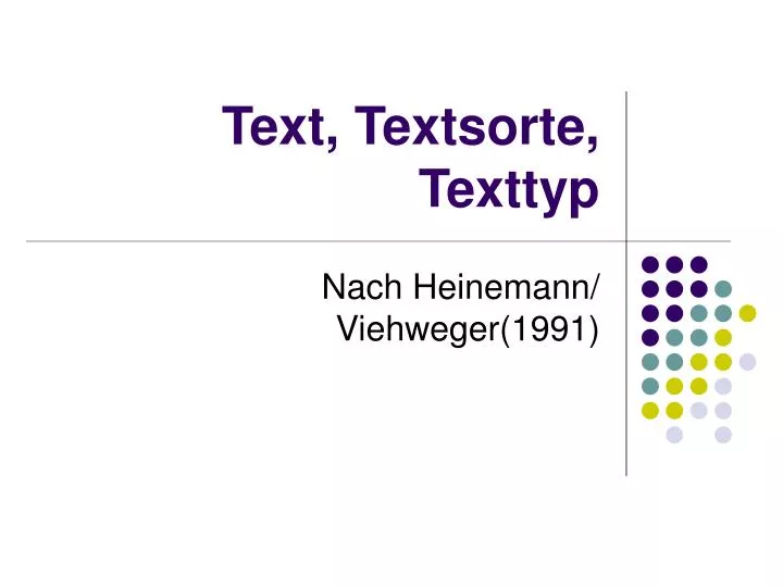 text textsorte texttyp