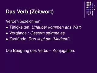 das verb zeitwort