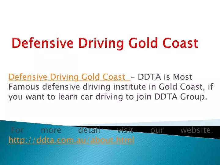 defensive driving gold coast
