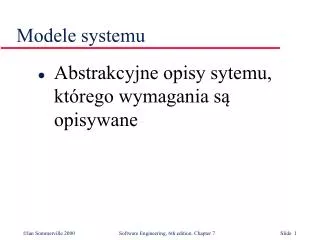 modele systemu
