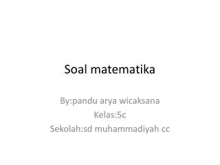 soal matematika