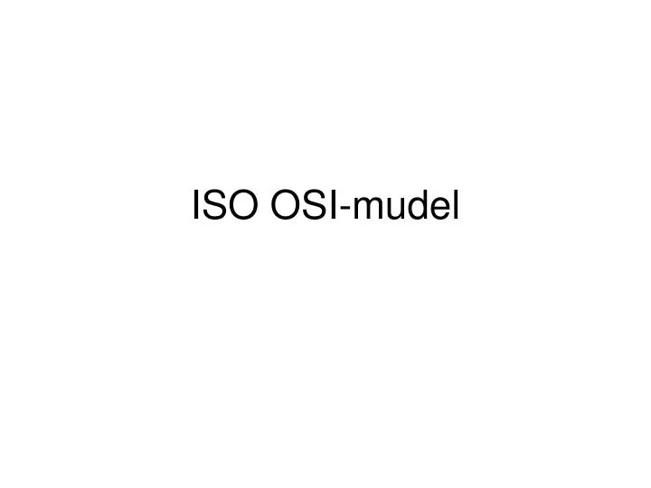 iso osi mudel