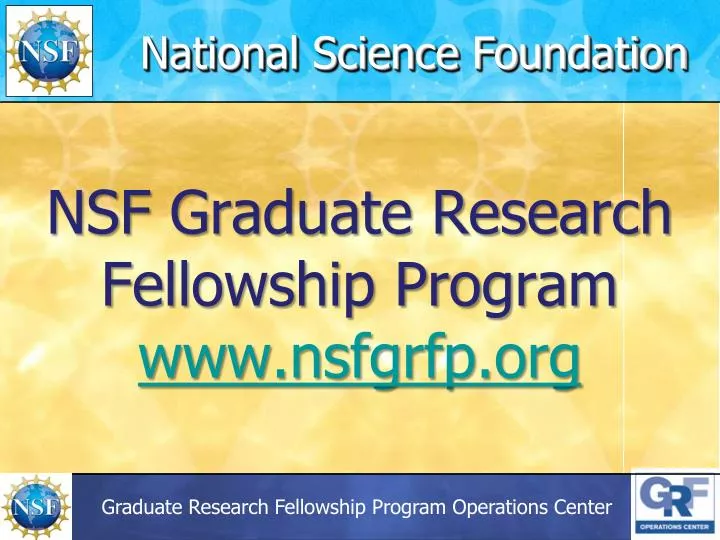nsf graduate research fellowship program www nsfgrfp org