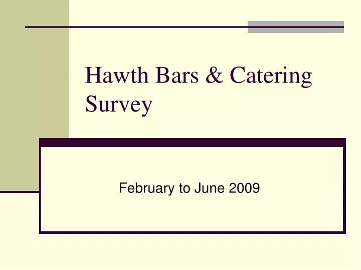 hawth bars catering survey