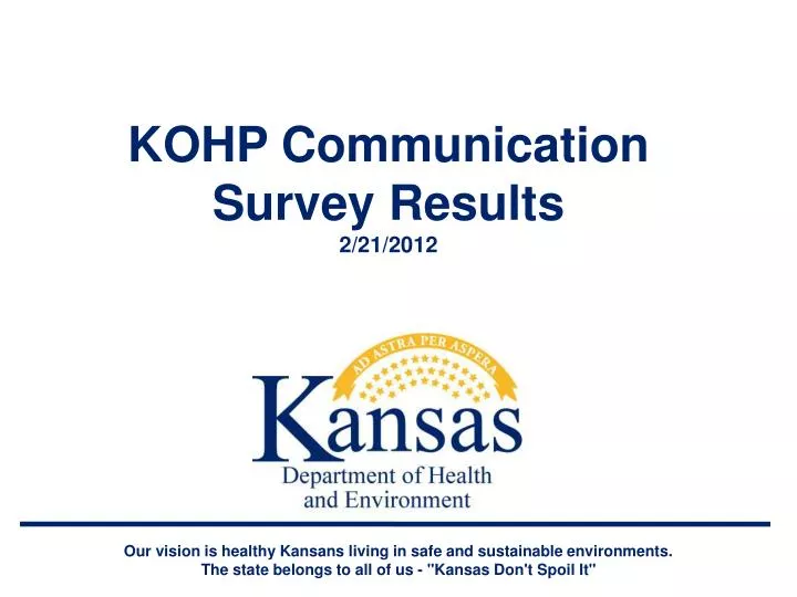 kohp communication survey results 2 21 2012