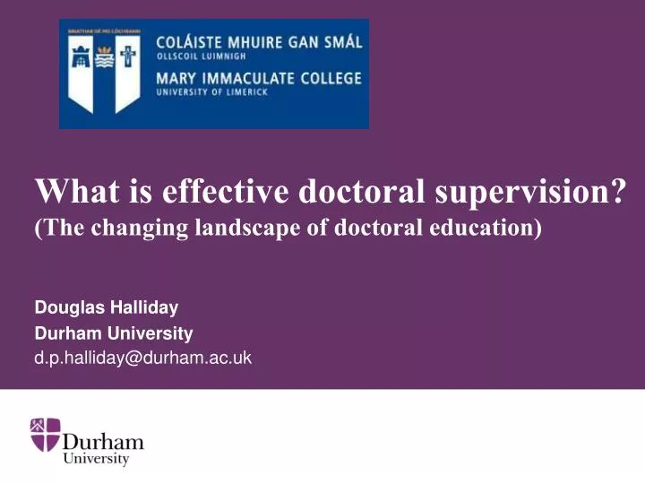 what is effective doctoral supervision the changing landscape of doctoral education