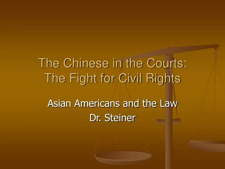 the chinese in the courts the fight for civil rights