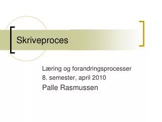 skriveproces