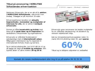 tilbud p annoncering i nordjyske stiftstidendes erhvervssektion
