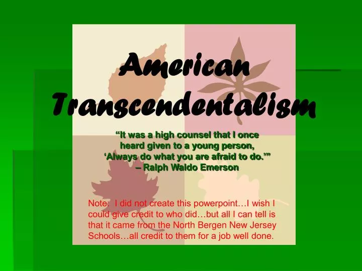 american transcendentalism