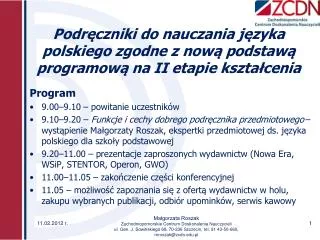 podr czniki do nauczania j zyka polskiego zgodne z now podstaw programow na ii etapie kszta cenia
