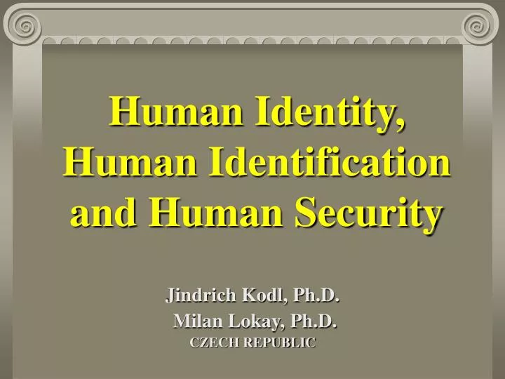 human identity human identification and human security