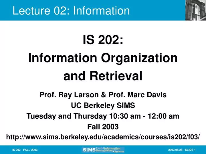 lecture 02 information