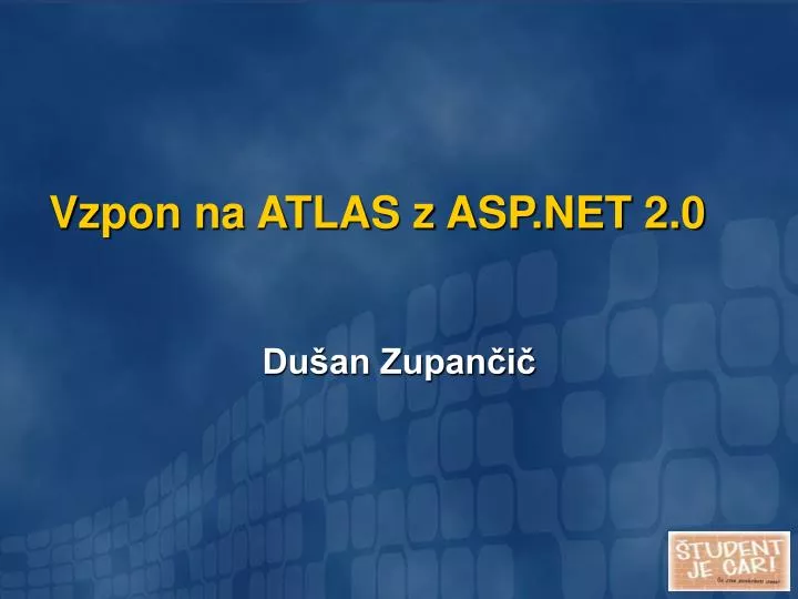 vzpon na atlas z asp net 2 0