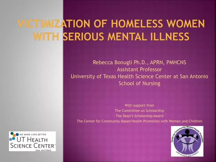 victimization of homeless women with serious mental illness