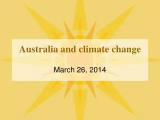 Australia and climate change