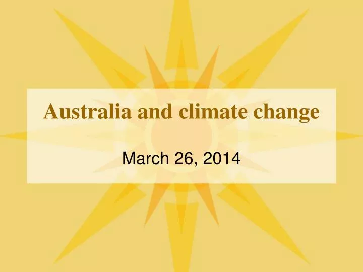 australia and climate change