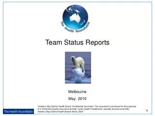 Team Status Reports