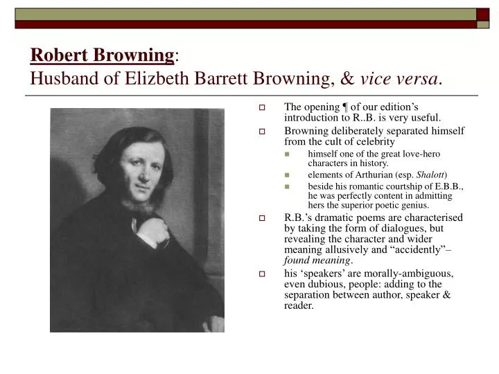 robert browning husband of elizbeth barrett browning vice versa