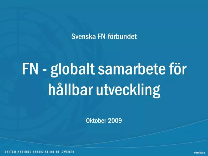 svenska fn f rbundet fn globalt samarbete f r h llbar utveckling