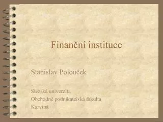 finan n instituce
