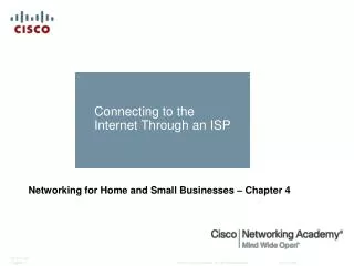 connecting to the internet through an isp