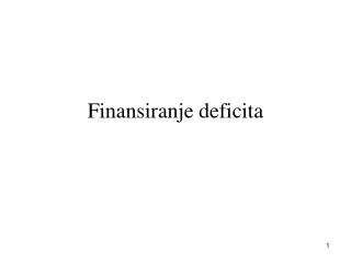 finansiranje deficita