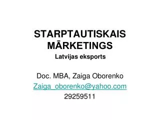 STA R PTAUTISKAIS MĀRKETINGS