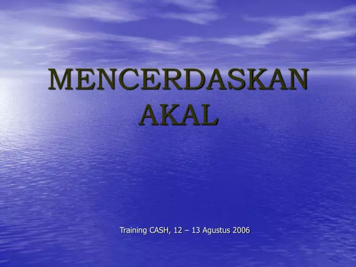 mencerdaskan akal